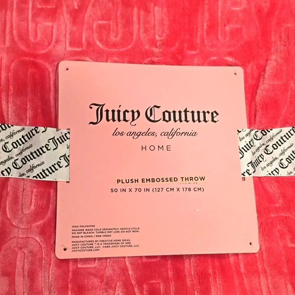 Juicy Couture Juicy‎ Embossed Plush Throw Blanket